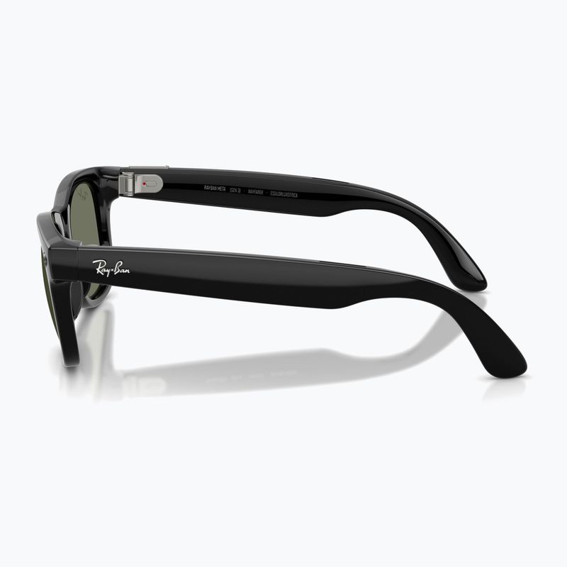 Occhiali con telecamera Ray-Ban Meta Wayfarer shiny black/g15 green polar 5