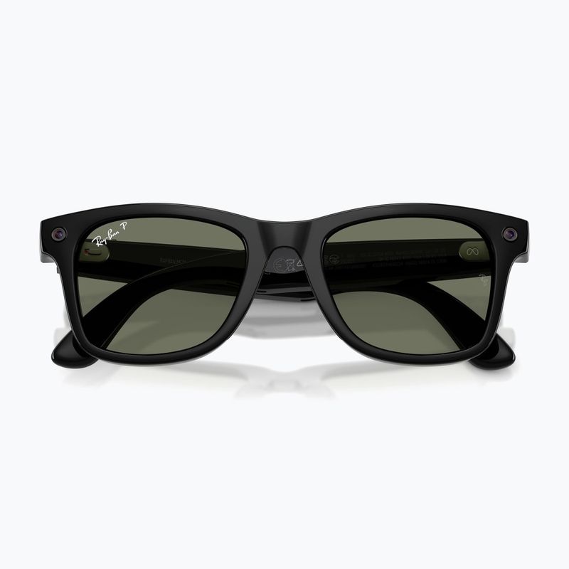 Occhiali con telecamera Ray-Ban Meta Wayfarer shiny black/g15 green polar 6