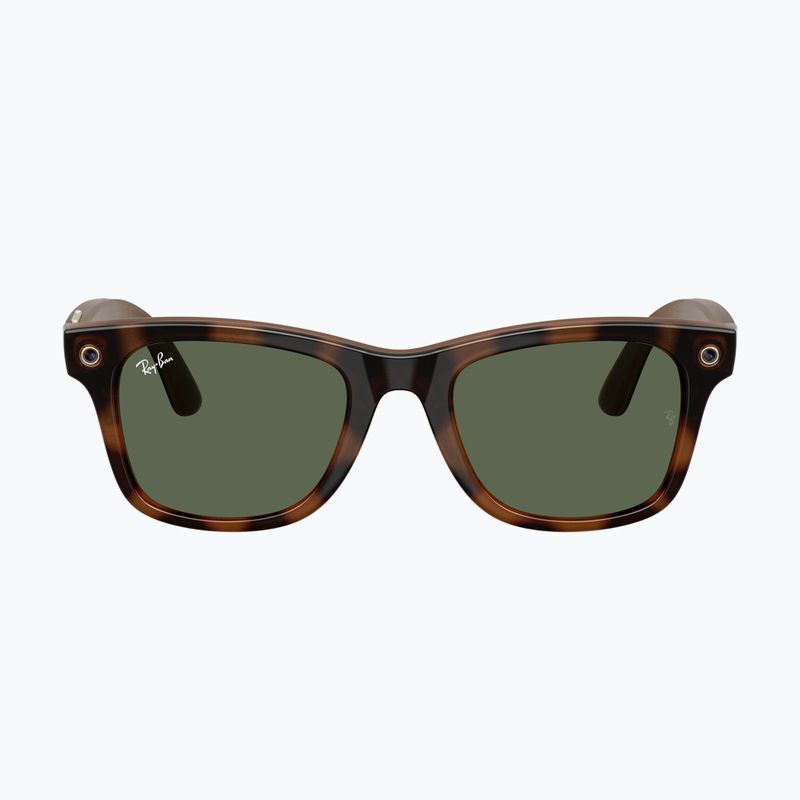 Occhiali con telecamera Ray-Ban Meta Wayfarer havana/g15 green 2