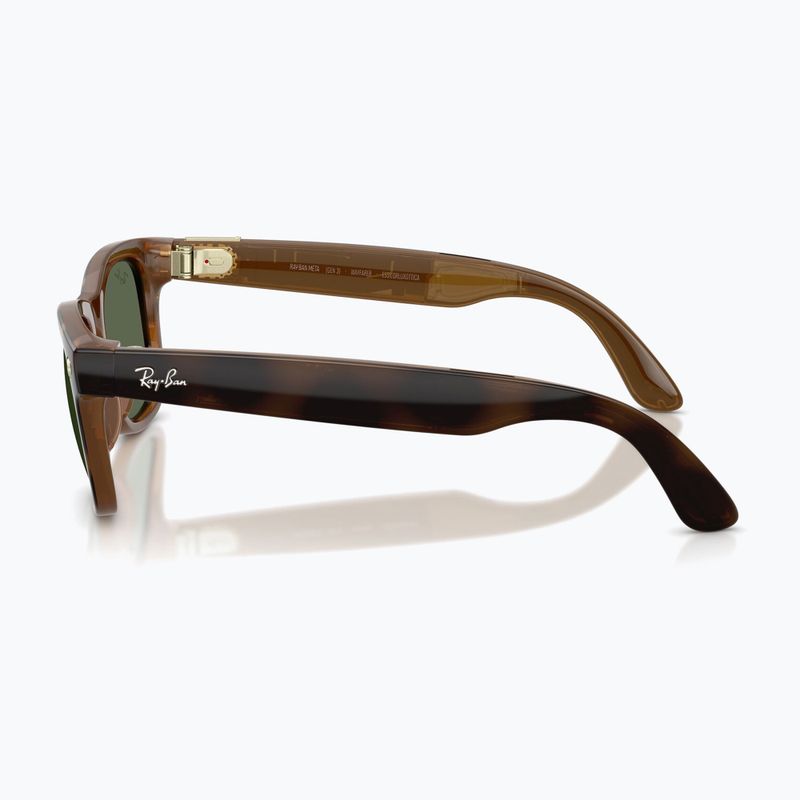 Occhiali con telecamera Ray-Ban Meta Wayfarer havana/g15 green 5