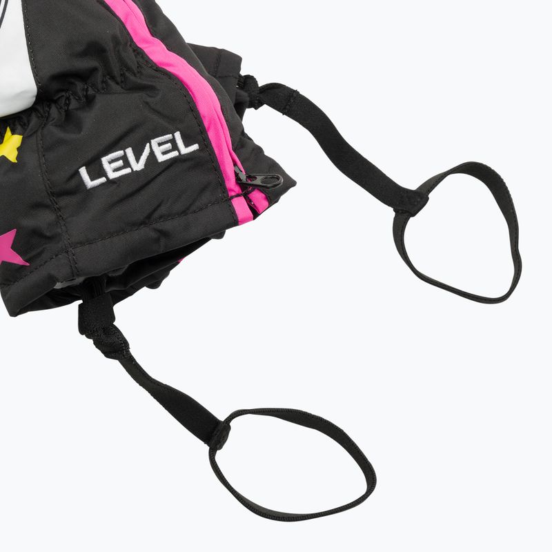 Guanti da sci per bambini rosa ninja di Level Lucky Mitt 5