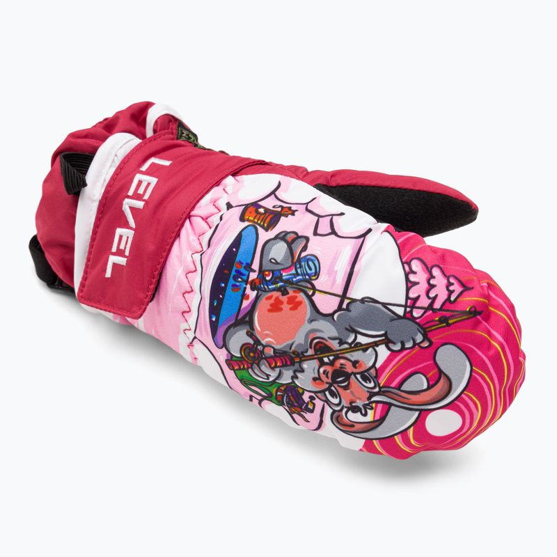 Level Animal guanti da sci per bambini pk bordeaux 5