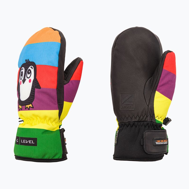 Level Vertigo Mitt Teen pk guanto da sci arcobaleno per bambini