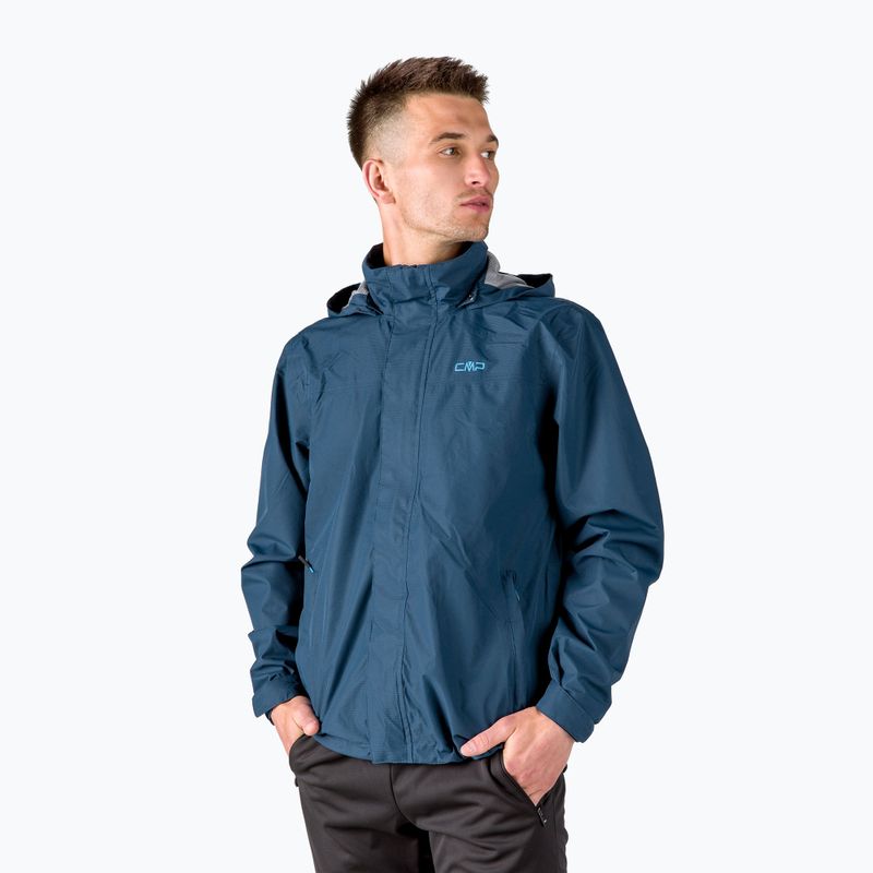 Giacca da pioggia CMP Snaps uomo blu 39X7367/M919