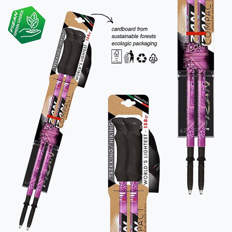 Bastoncini da trekking Fizan Compact MS magenta 3