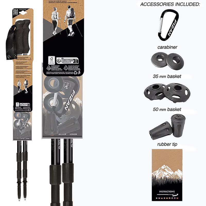 Bastoncini da trekking Fizan Prestige A/S rosso 4