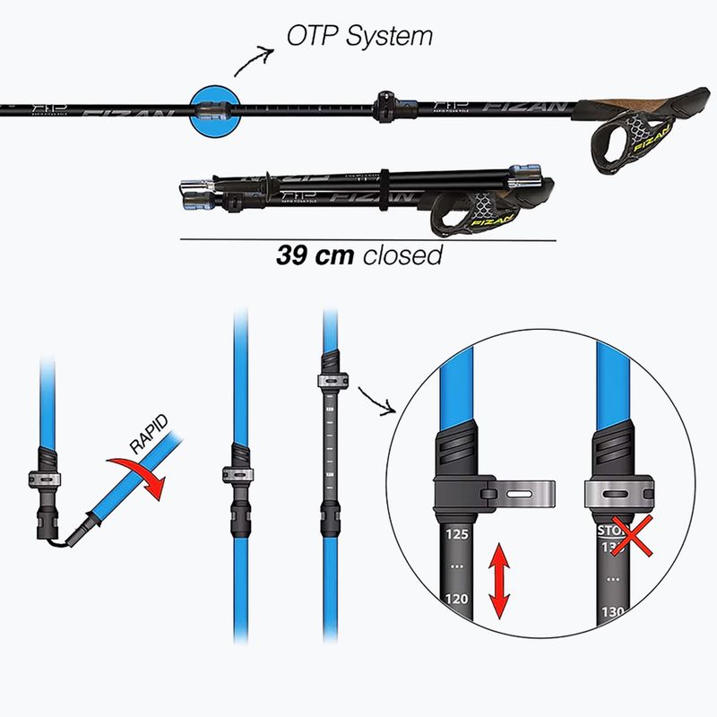 Bastoncini da trail Fizan RFP nero 13