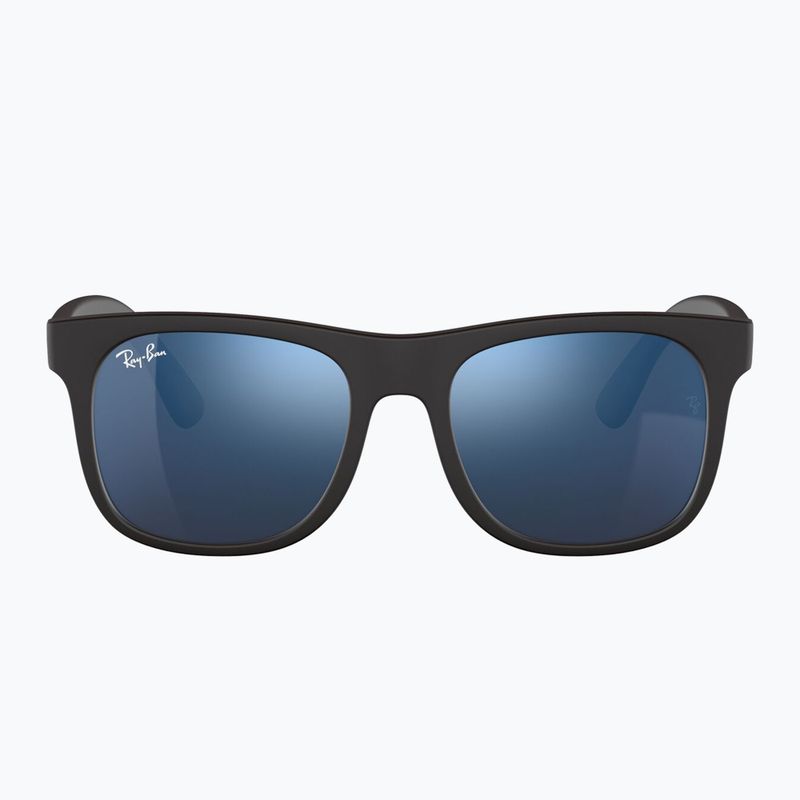Occhiali da sole per bambini Ray-Ban Justin matt rubber black/blue mirror 2