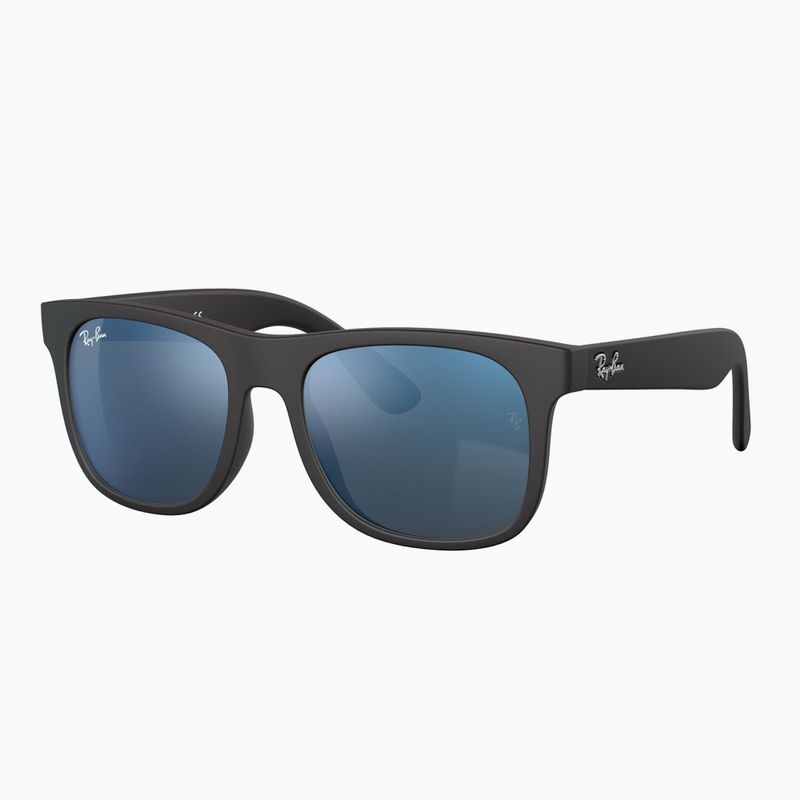 Occhiali da sole per bambini Ray-Ban Justin matt rubber black/blue mirror 3