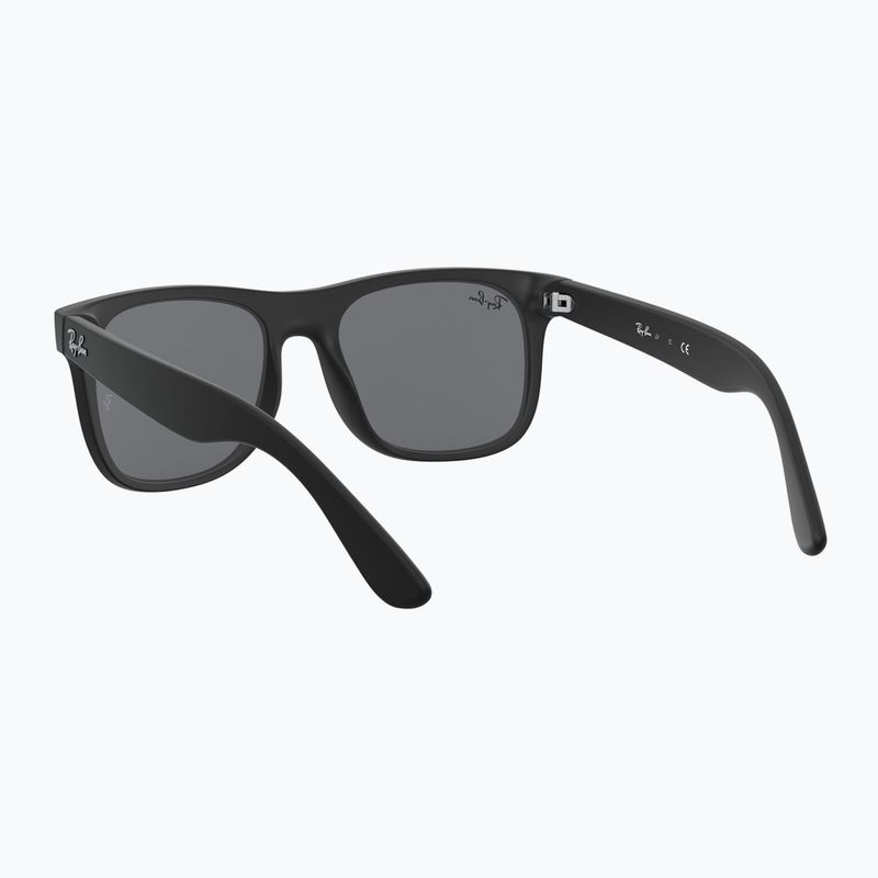 Occhiali da sole per bambini Ray-Ban Justin matt rubber black/blue mirror 5