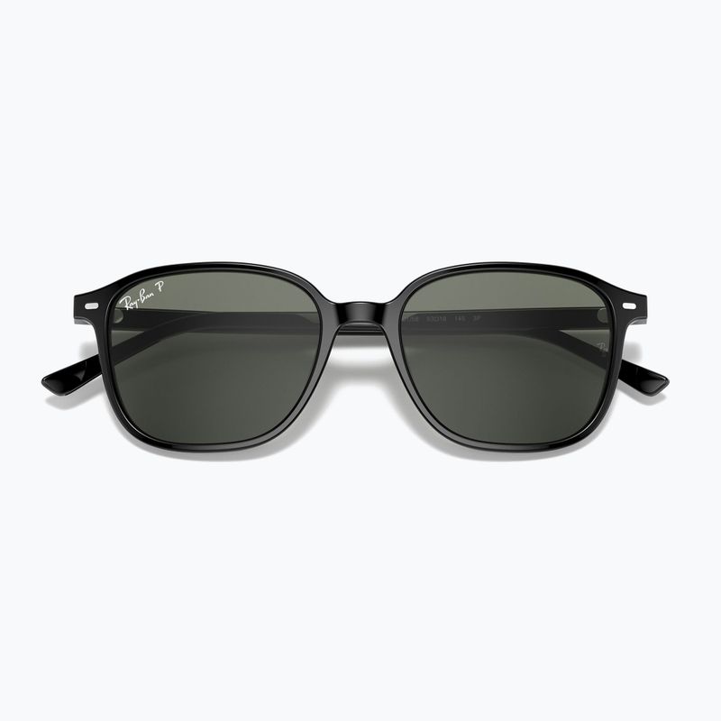 Occhiali da sole Ray-Ban Leonard black/green g-15 polarized 3
