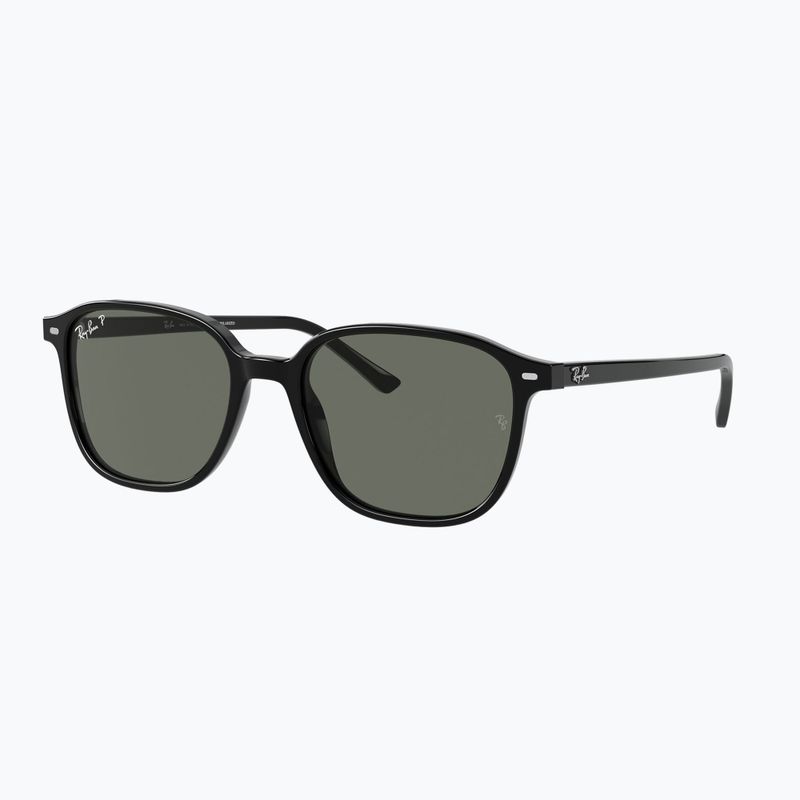 Occhiali da sole Ray-Ban Leonard black/green g-15 polarized 4