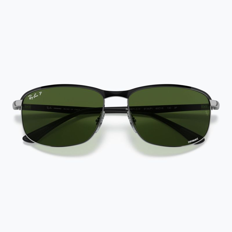 Occhiali da sole Ray-Ban Rb3671 Polarized+ Lenses black silver/dark green polarized+ 3