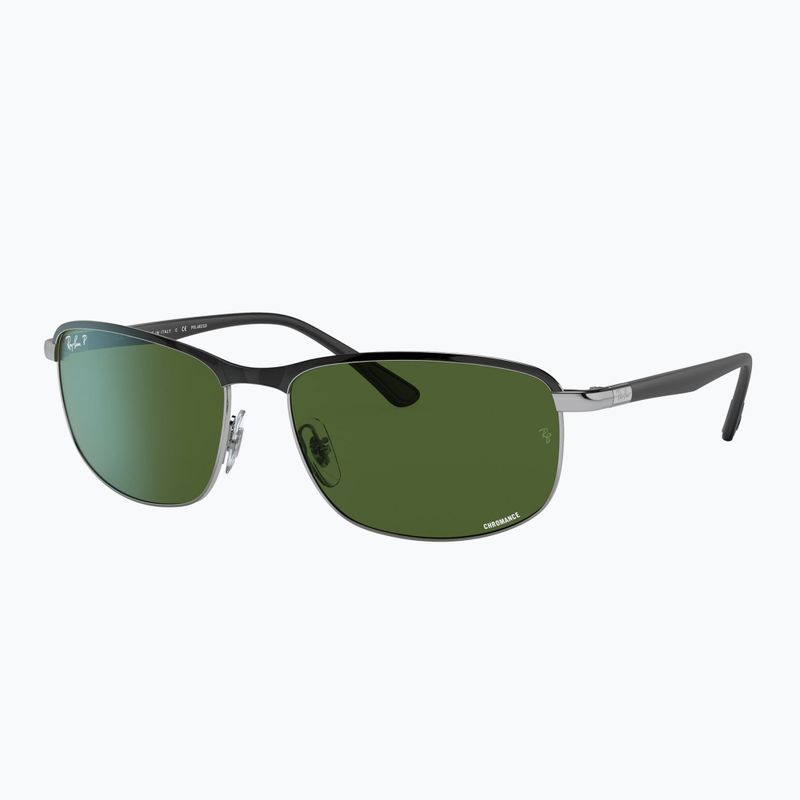 Occhiali da sole Ray-Ban Rb3671 Polarized+ Lenses black silver/dark green polarized+ 4