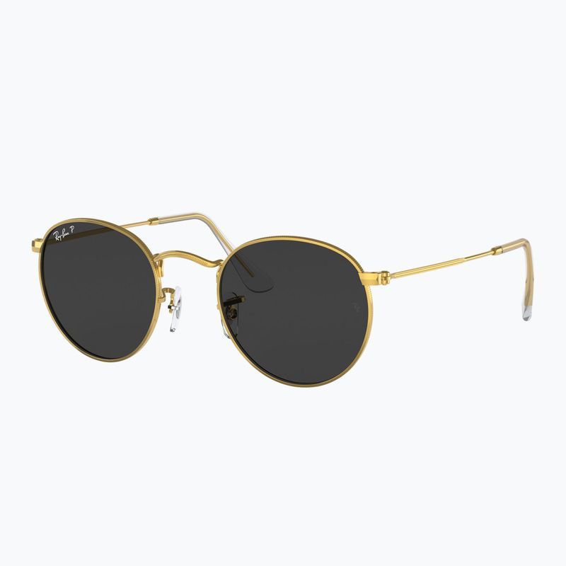 Occhiali da sole Ray-Ban Round Metal gold/black polarized 4