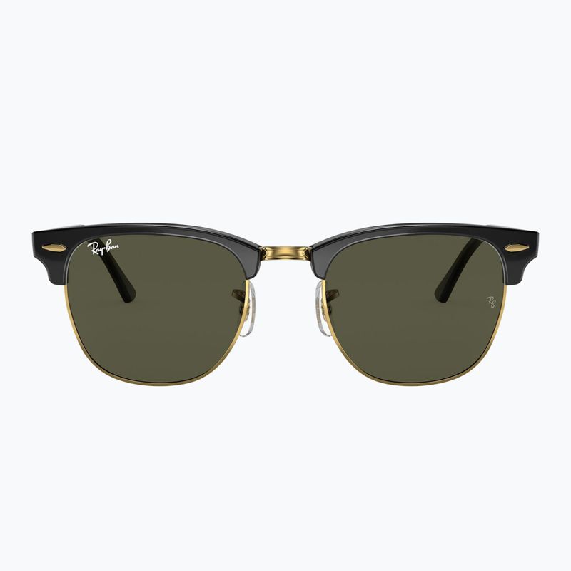 Occhiali da sole Ray-Ban Clubmaster Classic black/gold/green g-15 2
