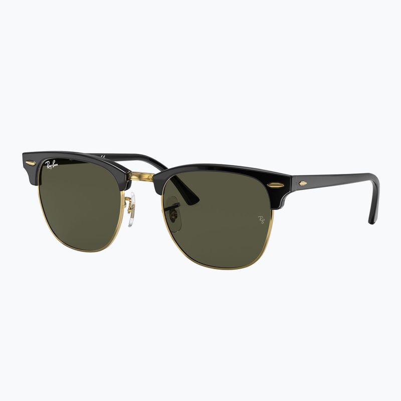 Occhiali da sole Ray-Ban Clubmaster Classic black/gold/green g-15 4