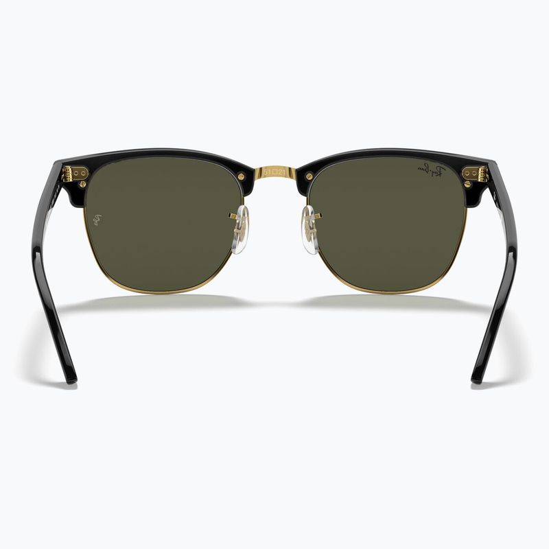 Occhiali da sole Ray-Ban Clubmaster Classic black/gold/green g-15 5