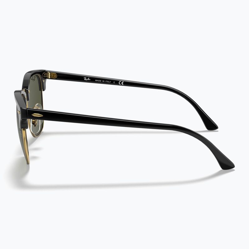 Occhiali da sole Ray-Ban Clubmaster Classic black/gold/green g-15 7