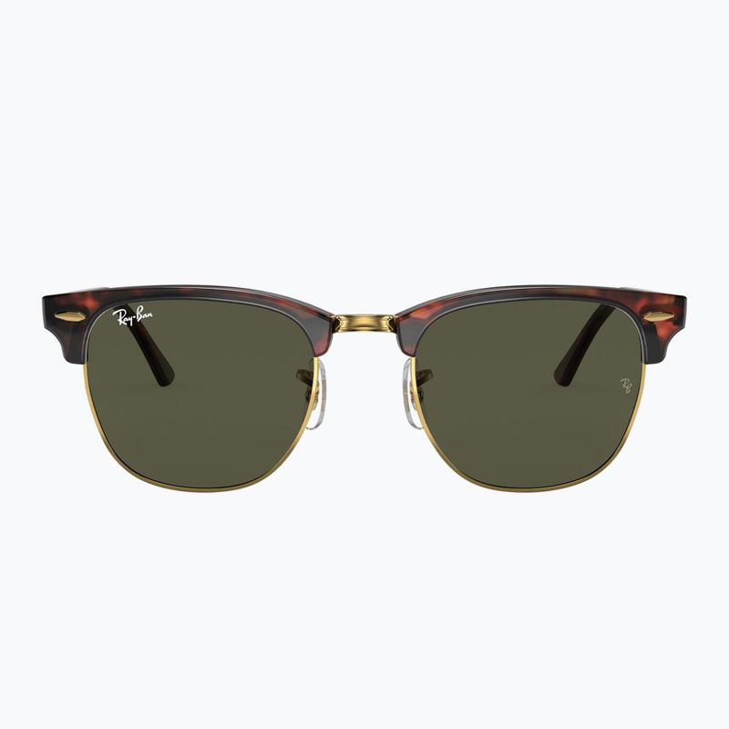 Occhiali da sole Ray-Ban Clubmaster Classic tortoiseshell/gold/green g-15 2
