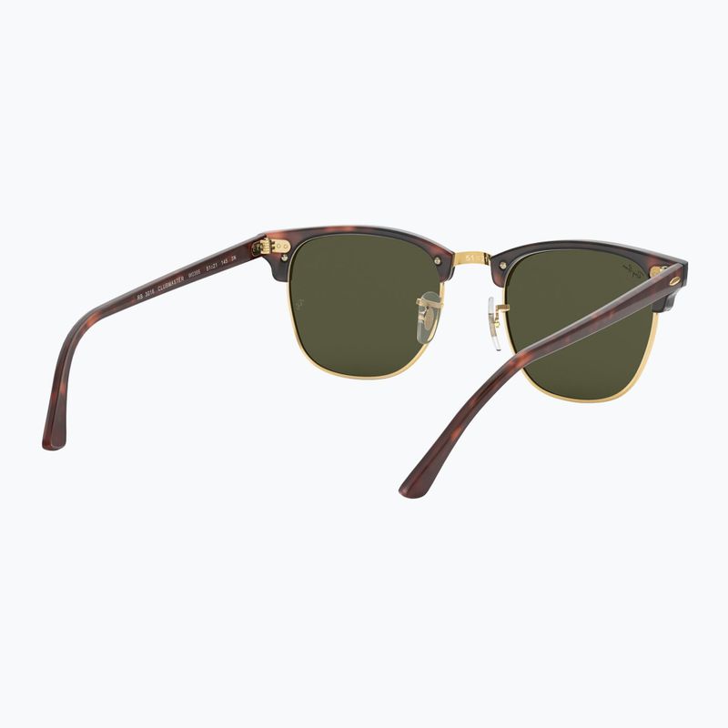 Occhiali da sole Ray-Ban Clubmaster Classic tortoiseshell/gold/green g-15 6