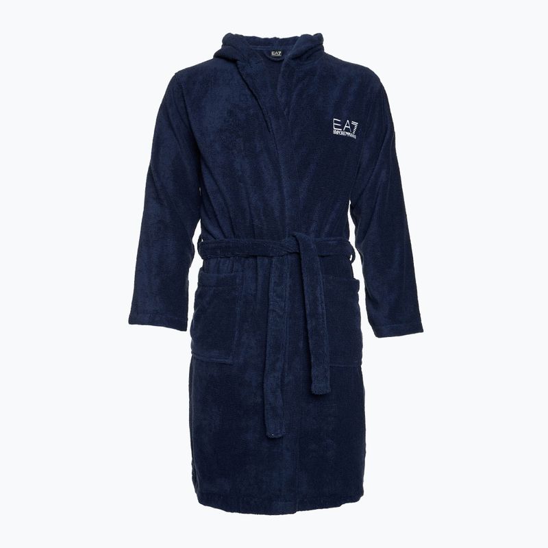 EA7 Accappatoio Emporio Armani Water Sports Core blu navy/ bianco