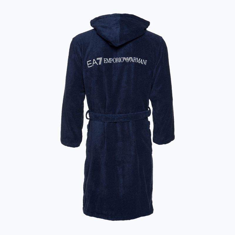 EA7 Accappatoio Emporio Armani Water Sports Core blu navy/ bianco 2
