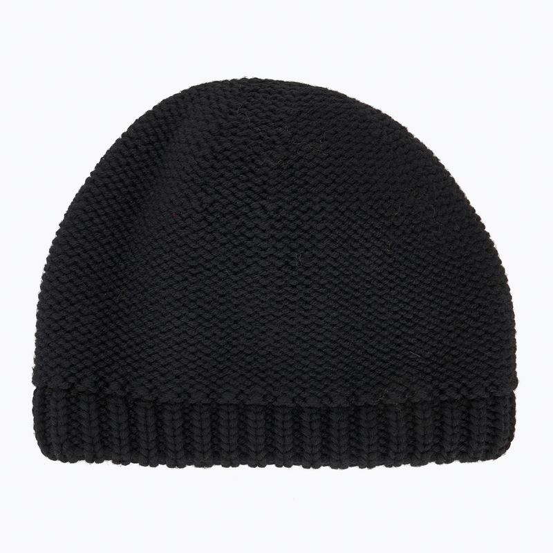 Berretto invernale uomo Woolrich Merino Wool Logo Beanie black 4