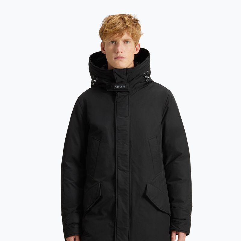 Giacca da uomo Woolrich Polar High Collar Fur nera 4