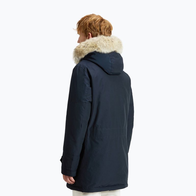 Giacca da uomo Woolrich Polar High Collar Fur melton blu 3