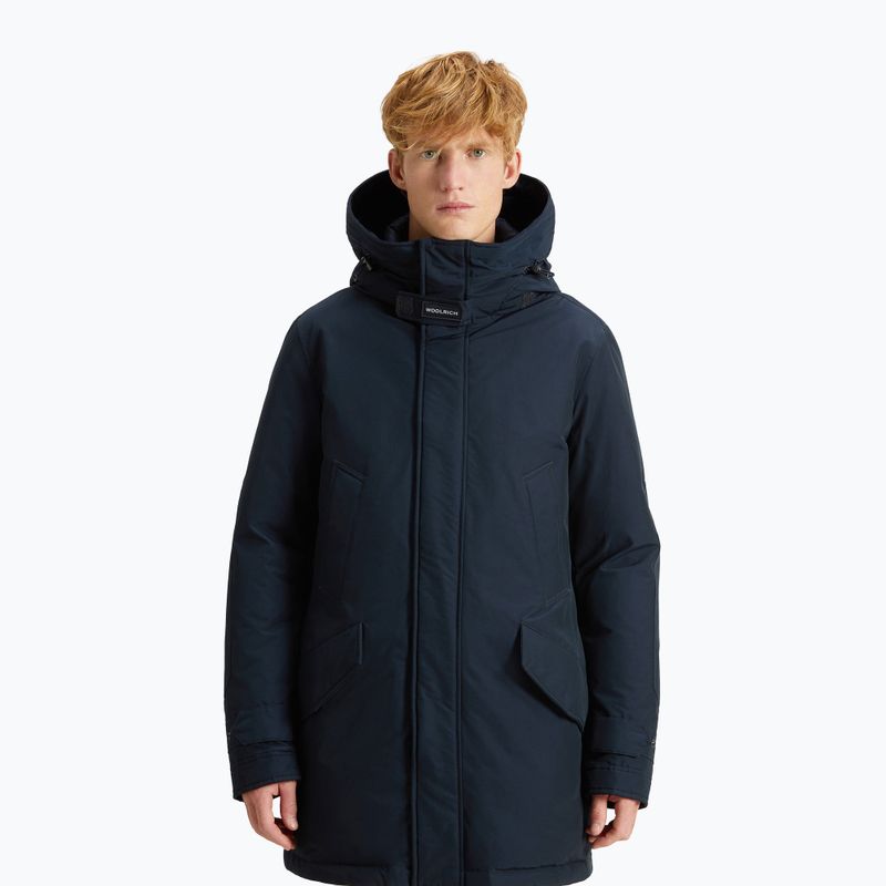 Giacca da uomo Woolrich Polar High Collar Fur melton blu 4