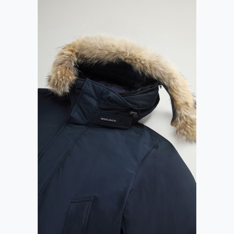 Giacca da uomo Woolrich Polar High Collar Fur melton blu 8