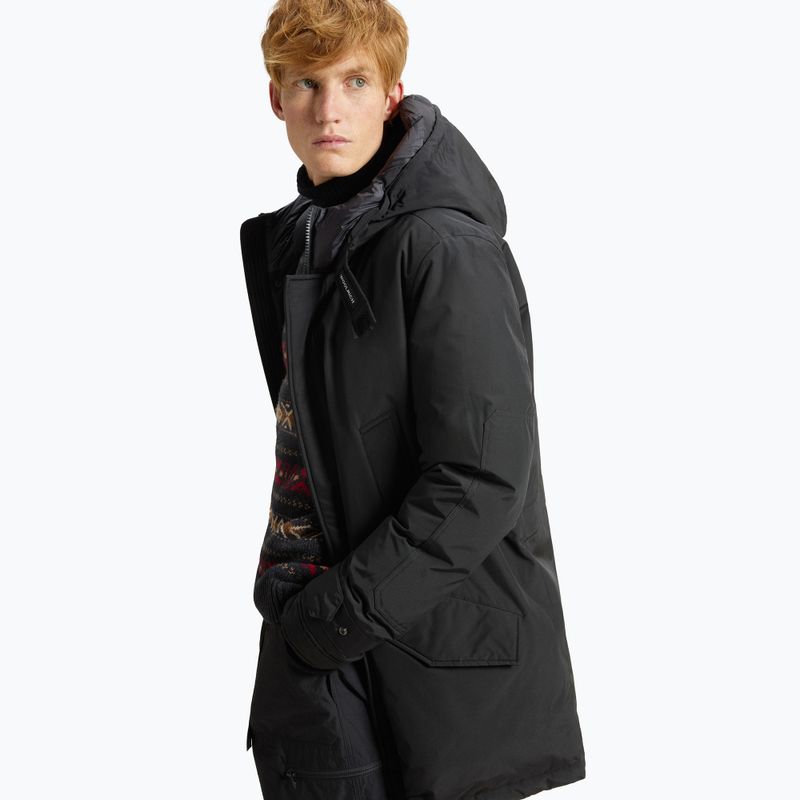 Giacca da uomo Woolrich Polar High Collar nera 5