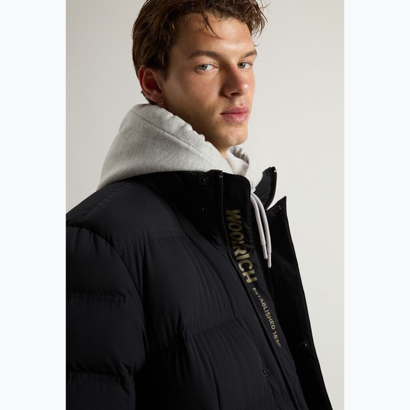 Giacca da uomo Woolrich Matt Stretch Long Puffer nera 4