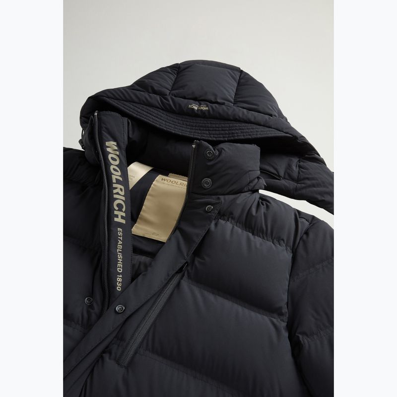 Giacca da uomo Woolrich Matt Stretch Long Puffer nera 17