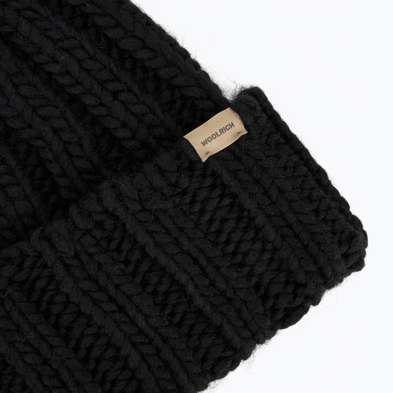 Cappello invernale da donna Woolrich Chunky Beanie nero 3