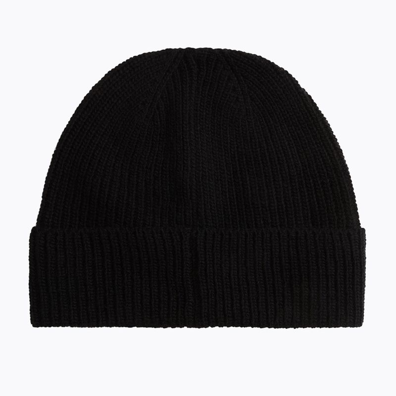 Berretto invernale da uomo Woolrich Knitted Ribbed Beanie black 2