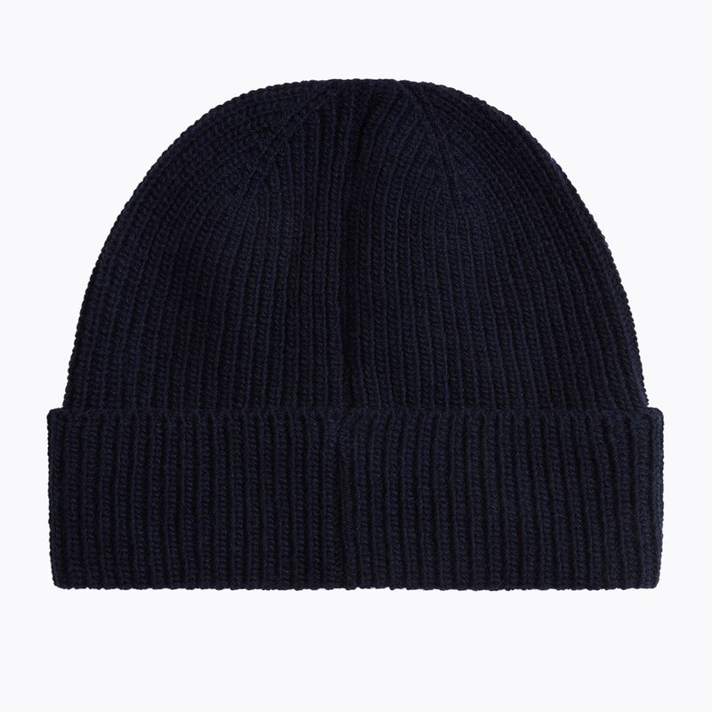 Berretto invernale da uomo Woolrich Knitted Ribbed Beanie melton blue 2