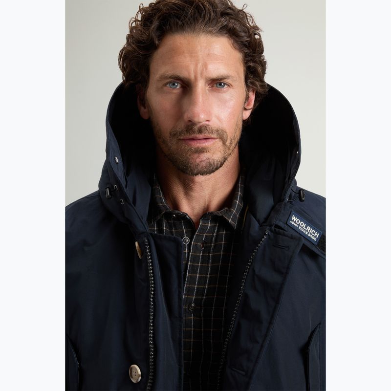 Cappotto imbottito da uomo Woolrich Arctic Detachable Fur Parka melton blue 4