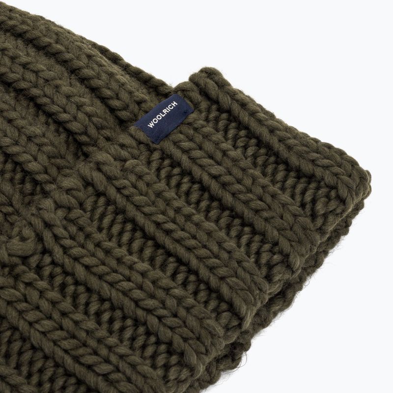 Berretto invernale da donna Woolrich Chunky Beanie dark green 3