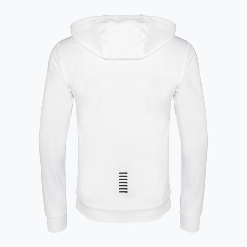 Tuta da uomo EA7 Emporio Armani Train Core ID Hoodie Coft bianco/nero 4