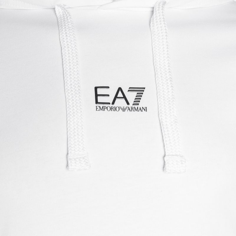 Tuta da uomo EA7 Emporio Armani Train Core ID Hoodie Coft bianco/nero 5