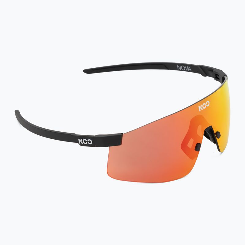 Occhiali da sole Koo Nova nero opaco/rosso specchiato