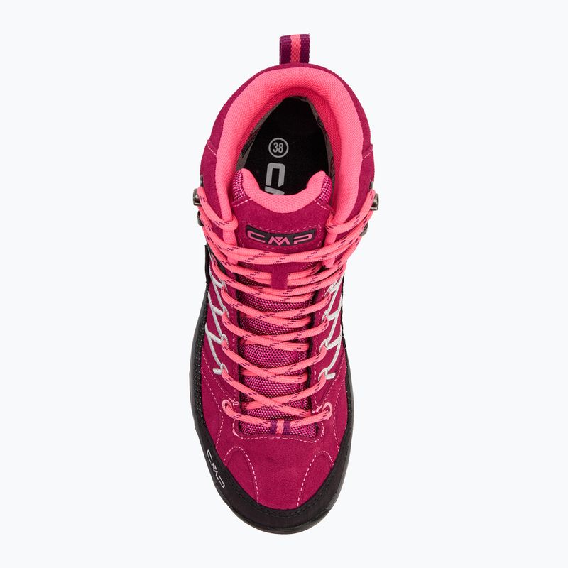 Scarponi da trekking junior CMP Rigel Mid berry / rosa fluo 5