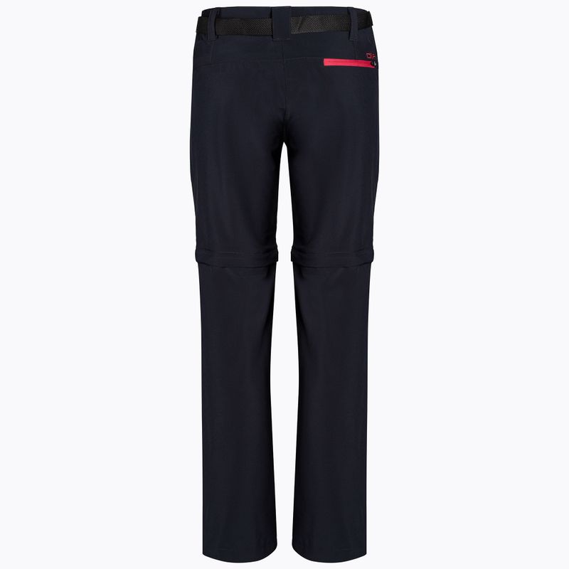 Pantaloni da trekking CMP Zip Off donna nero/rosa 3T51446/05UG 2