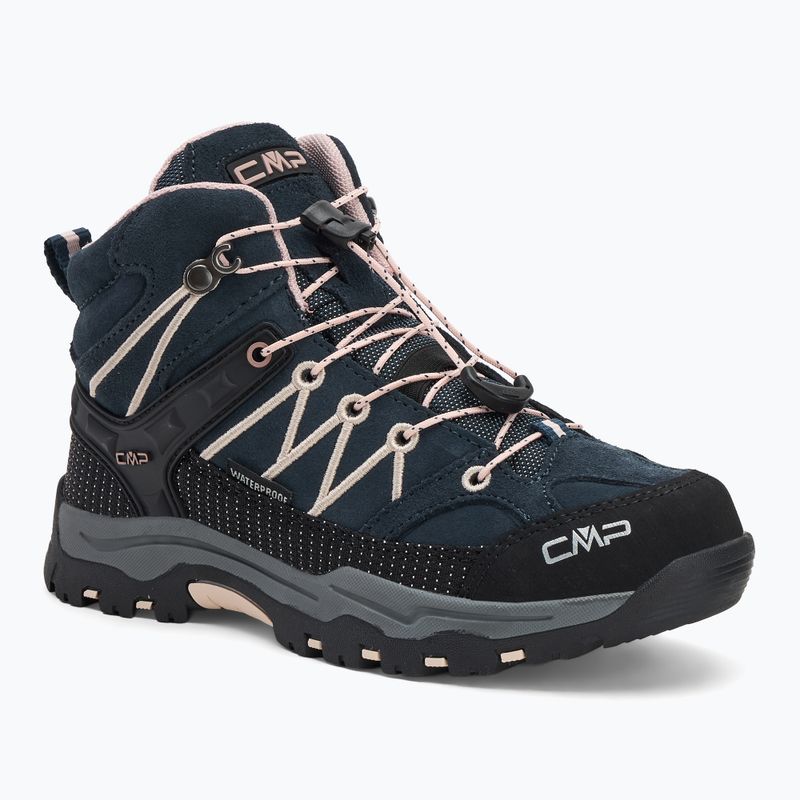 Scarponi da trekking per bambini CMP Rigel Mid Wp asfalto/rosa