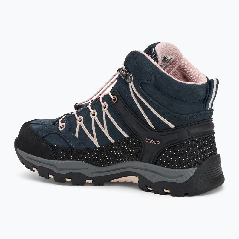 Scarponi da trekking per bambini CMP Rigel Mid Wp asfalto/rosa 3