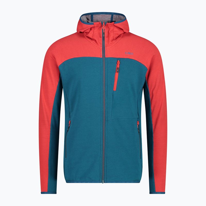 Felpa trekking CMP uomo blu/rosso 31L6327/M916