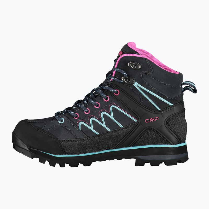 Scarpe da trekking da donna CMP Moon Mid WP antracite/acqua 10