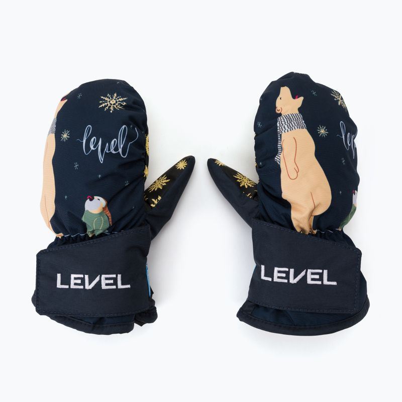 Guanti da snowboard per bambini Level Animal Mitt blu cielo 2